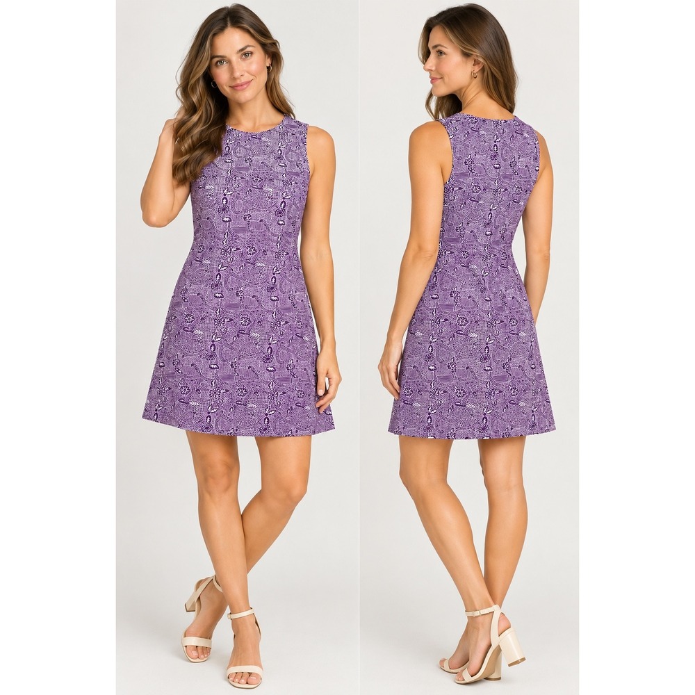 NWT Julia Amory Baby Jane Canvas Orchid Marbella Purple Floral Mini Dress XS